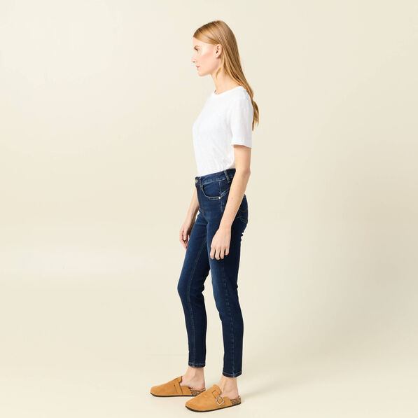 Jeans skinny éco-responsable denim brut femme