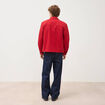 Surchemise droite en coton rouge fonc&eacute; homme