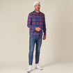 Chemise manches longues bleu electrique homme