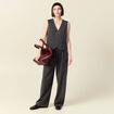 Veston sans manches gris femme