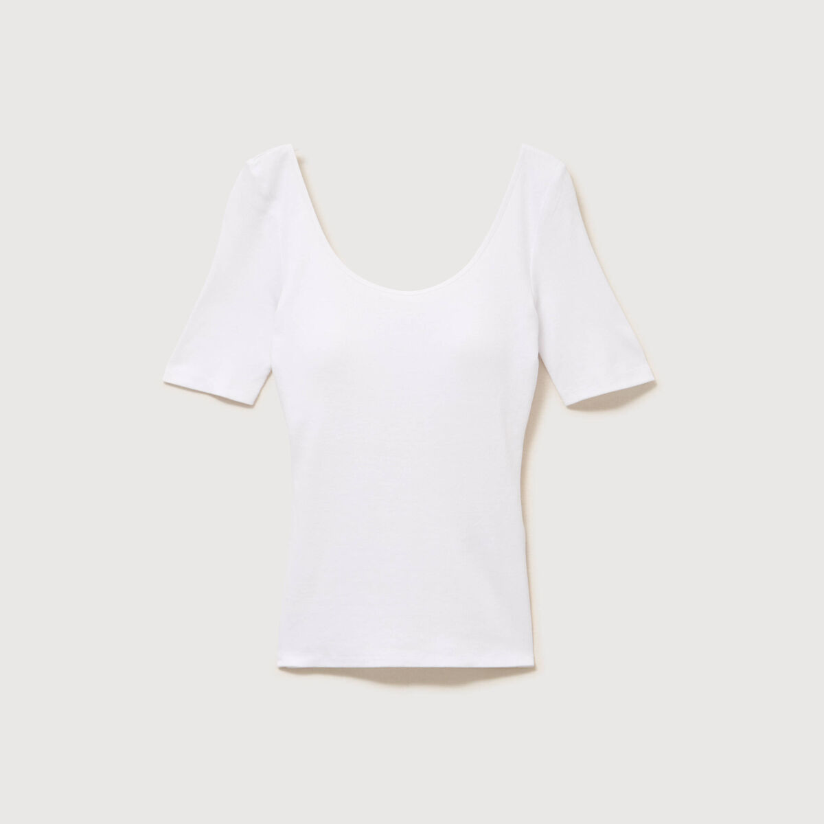 T-shirt ajust&eacute; avec brassi&egrave;re int&eacute;gr&eacute;e blanc femme