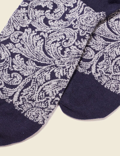 Chaussettes fabriquées en France bleu foncé femme