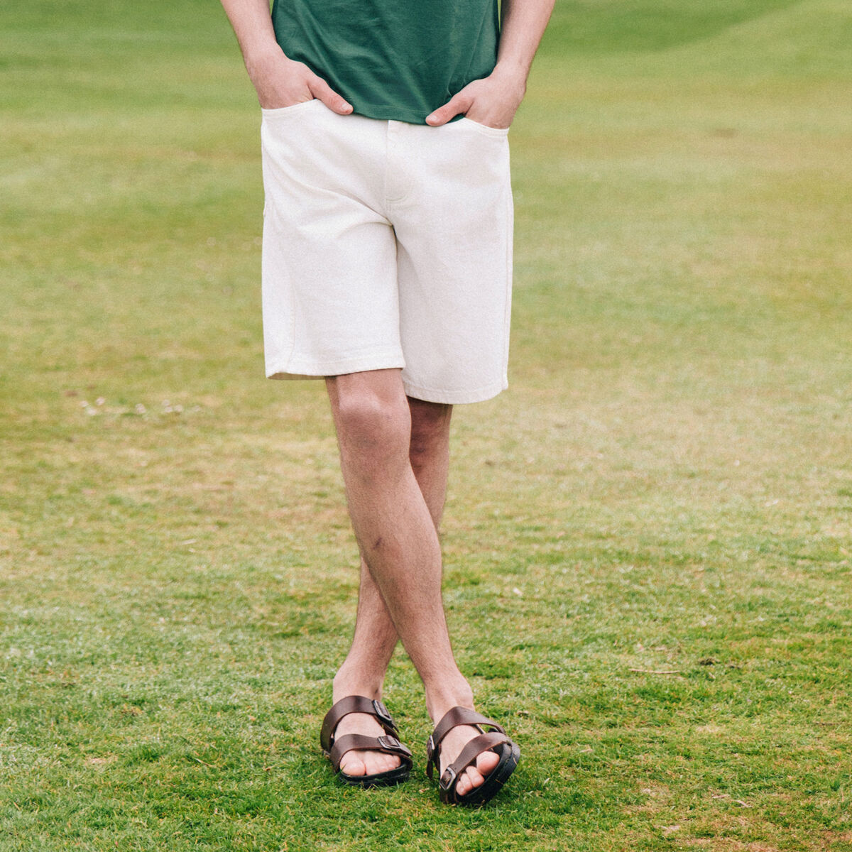 Short ecru homme