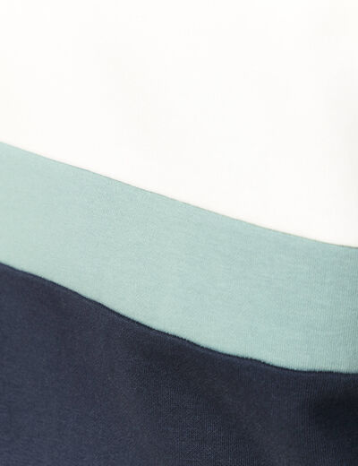 Sweat &agrave; capuche manches longues bleu gris homme