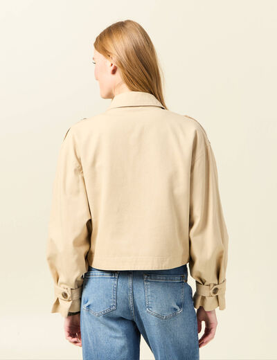 Blouson oversize beige femme