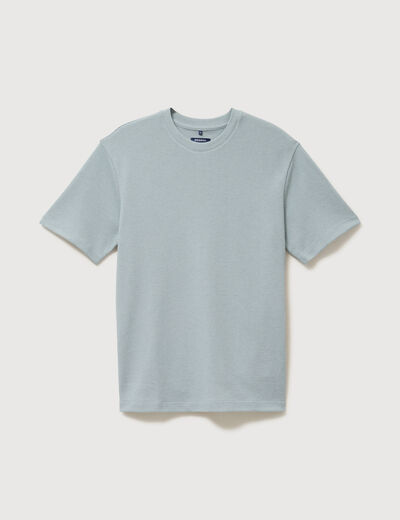 T-shirt col rond manches courtes vert clair homme