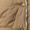 Parka courte droite effet polaire marron clair femme