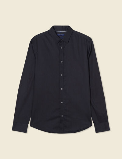 Chemise manches longues noir homme