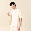 Chemise manches courtes ecru homme