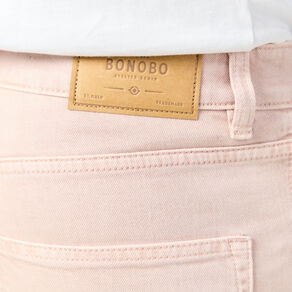 Jeans relax 5 poches rose homme