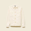 Surchemise oversize col classique ecru homme