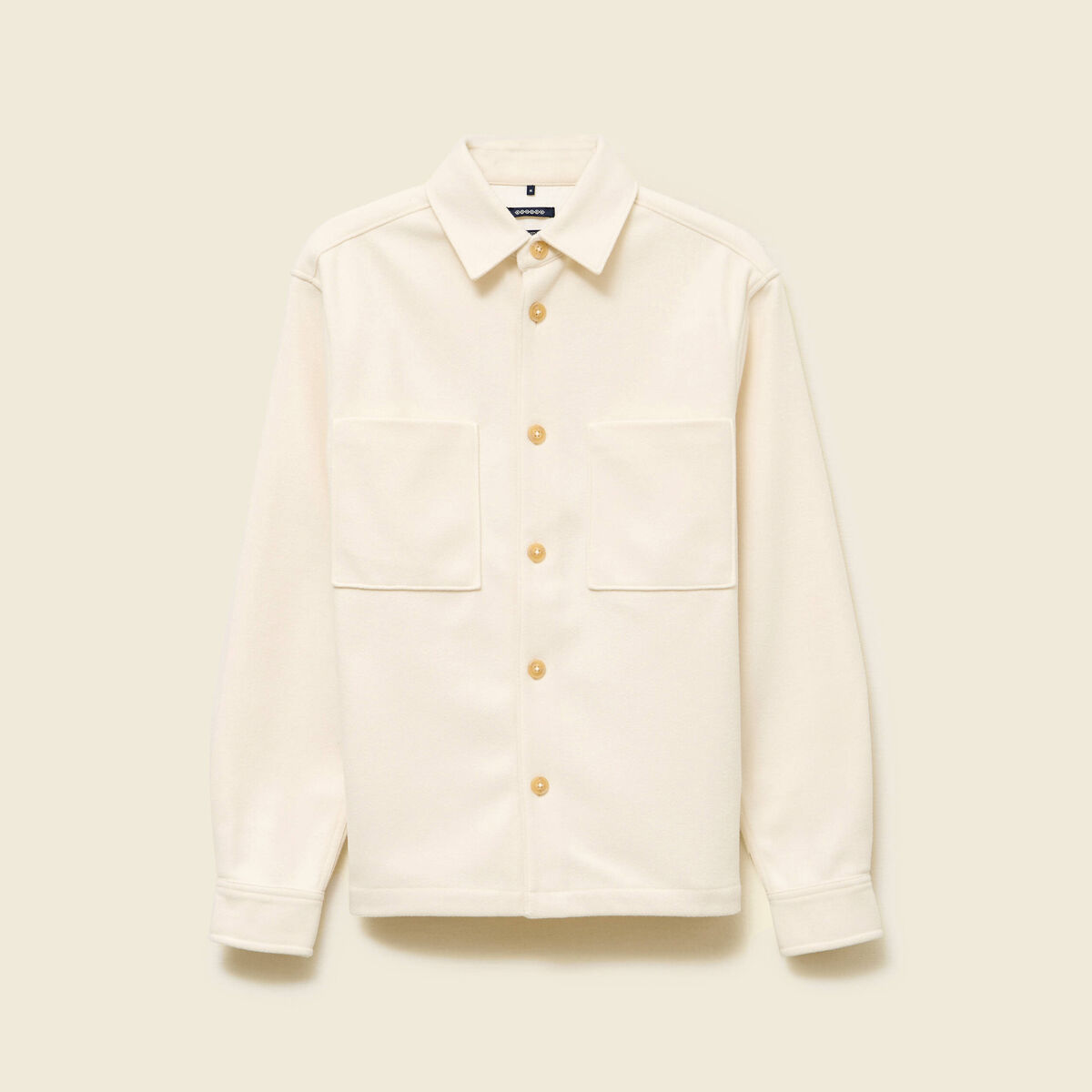 Surchemise oversize col classique ecru homme