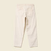 Pantalon droit en velours longueur 32 ecru homme
