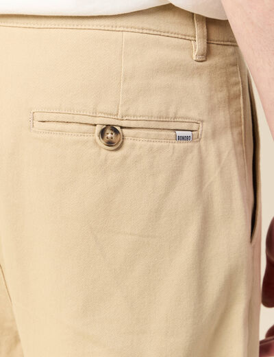 Pantalon chino à pinces sable homme