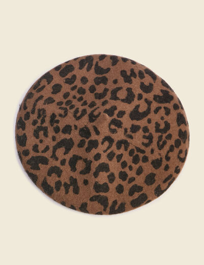 B&eacute;ret en laine marron femme