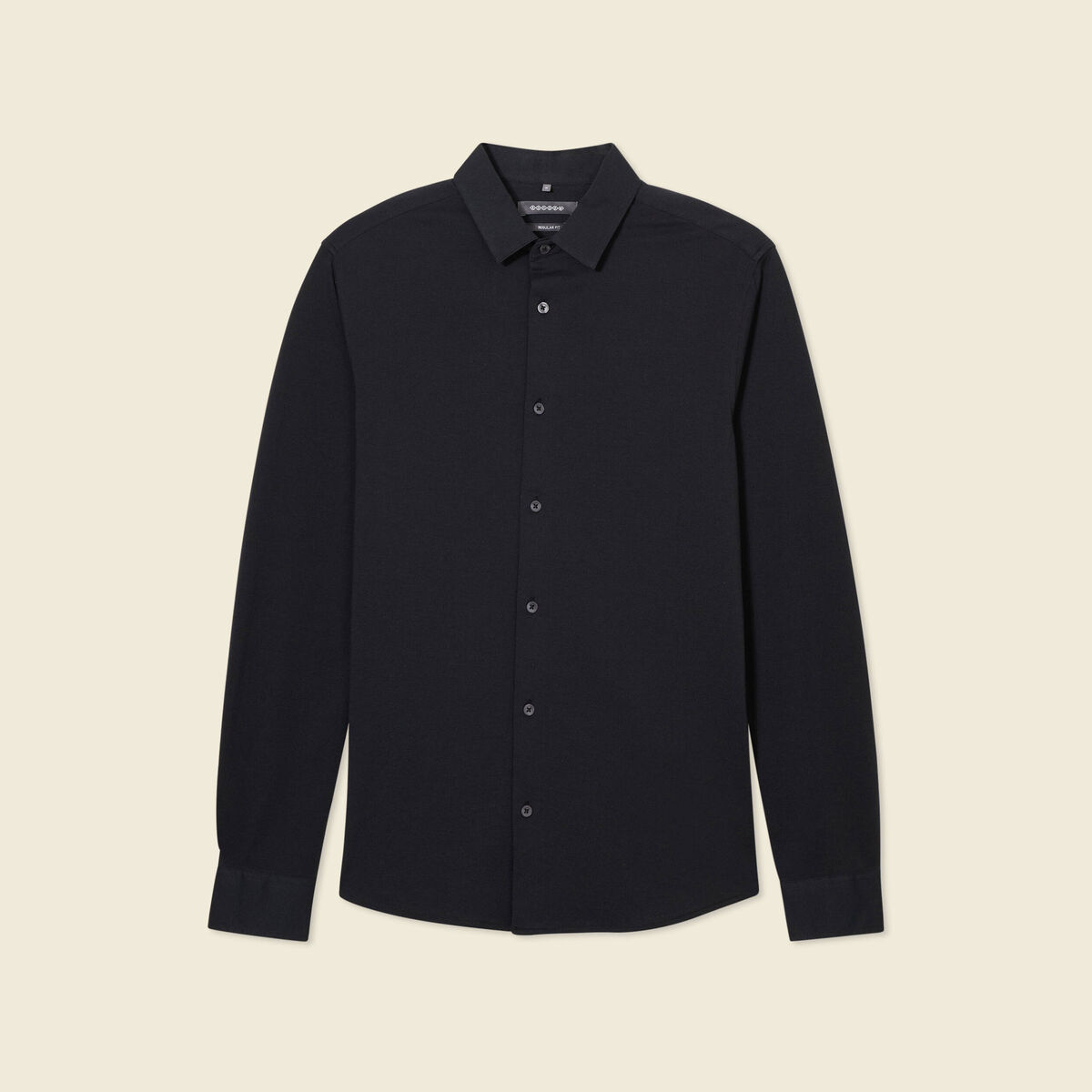 Chemise manches longues noir homme
