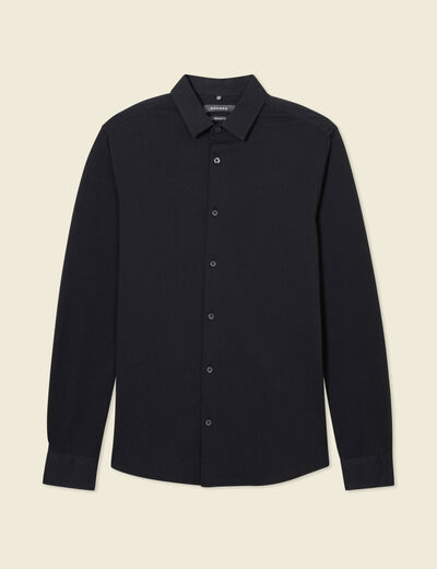 Chemise manches longues noir homme