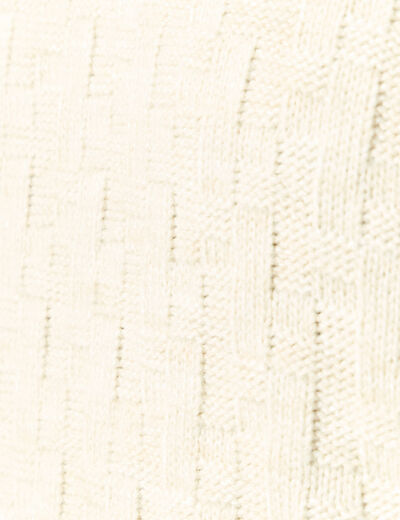 Pull manches longues col rond sable homme