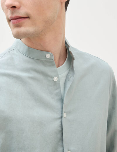 Chemise manches longues vert clair homme