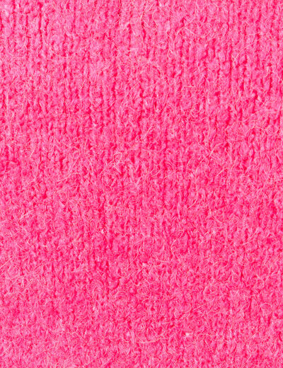 Pull manches longues col rond rose femme