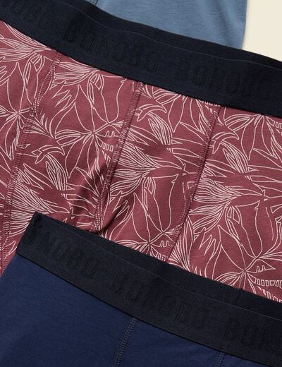 Lot de 5 boxers bleu fonc&eacute; homme