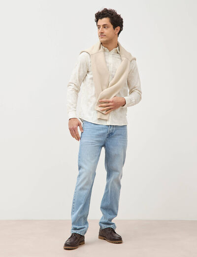 Chemise manches longues blanc homme