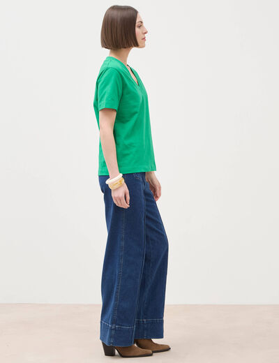 T-shirt manches courtes vert femme