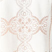Blouse cintr&eacute;e dentelle manches longues ecru femme