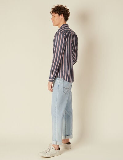Chemise éco-responsable bleu marine homme
