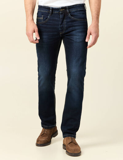 Jeans éco-responsable straight denim brut homme