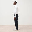 Chemise manches longues col am&eacute;ricain blanc homme
