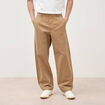 Pantalon coupe large vert kaki homme