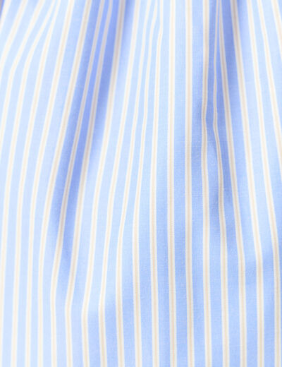 Robe longue trapèze bleu ciel femme