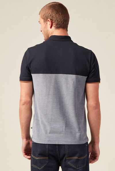 Polo manches courtes bleu marine homme