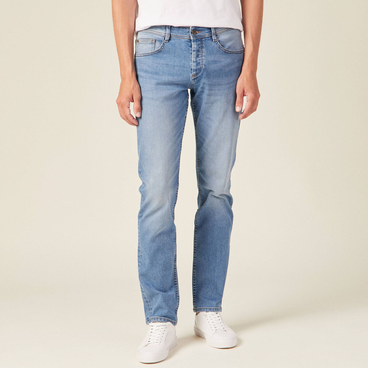 Jeans straight denim used homme