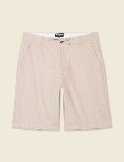 Bermuda droit beige homme