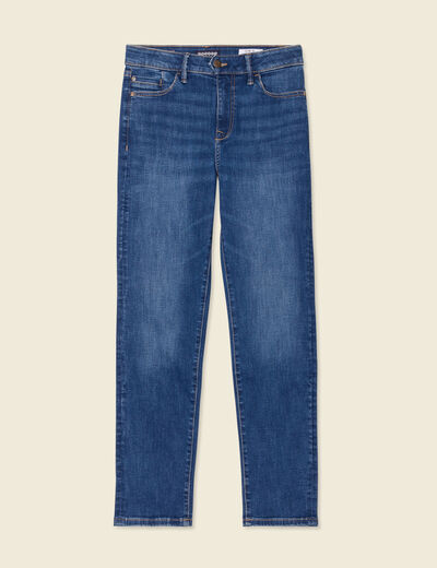Jeans slim taille haute 7/8ème denim stone femme