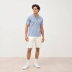 Polo manches courtes bleu gris homme