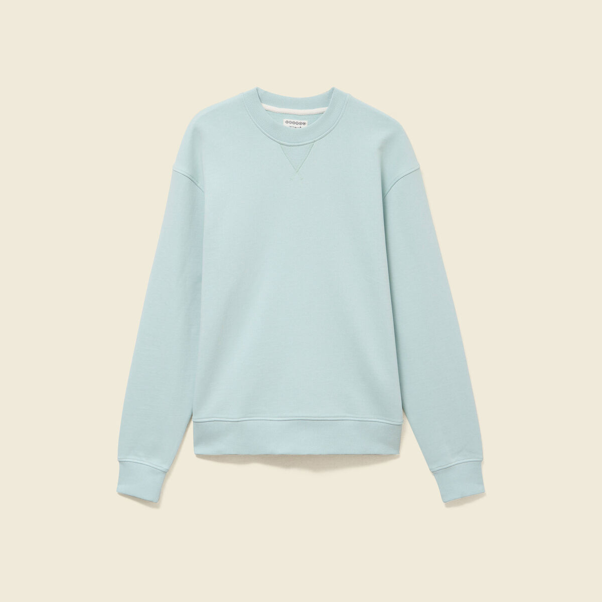Sweat manches longues en coton bleu gris homme