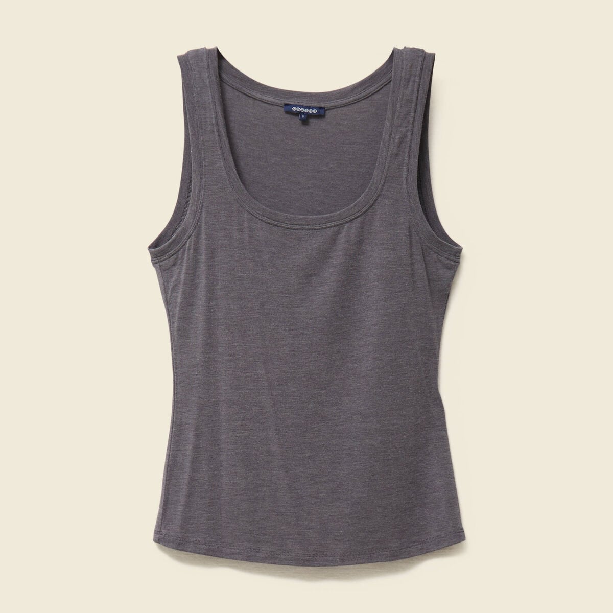 D&eacute;bardeur cintr&eacute; d&eacute;collet&eacute; sans manches gris fonc&eacute; femme
