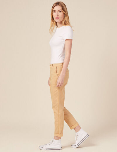Pantalon chino Instinct beige femme