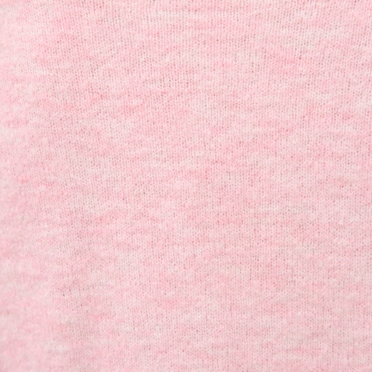 Pull droit court col v manches courtes rose clair femme