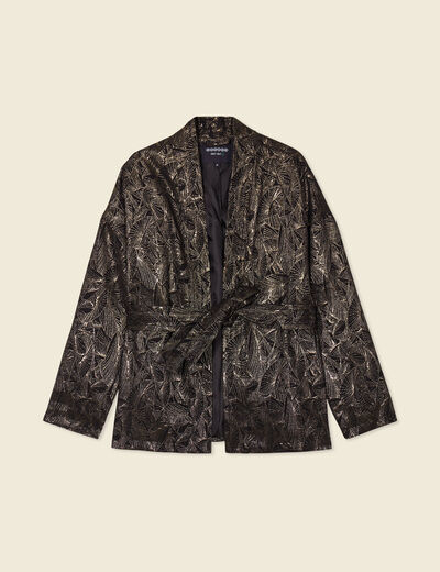 Veste droite éco-responsable couleur or femme