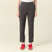 Pantalon cigarette gris femme