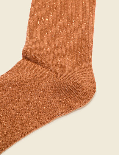 Chaussettes terracotta femme