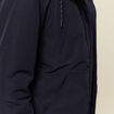 Parka courte &agrave; capuche bleu fonc&eacute; homme