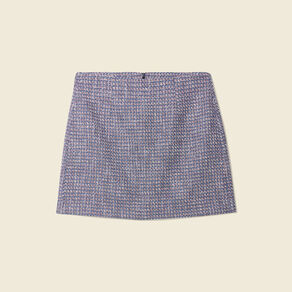 Jupe trapèze bleu lavande femme