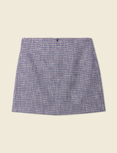 Jupe trapèze bleu lavande femme