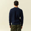 Pull col rond manches longues bleu marine homme