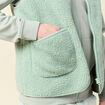 Sweat sans manches effet polaire vert pastel homme